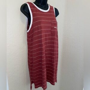 Roxy Livin Free Tank Dress Women’s Medium Striped Summer Dress Beach Cover-up
